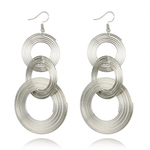 Oorbellen-Spiraal-Zilveren